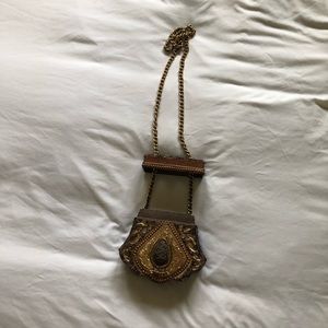 Mary Frances Vintage Wooden Beaded Purse Jeweled